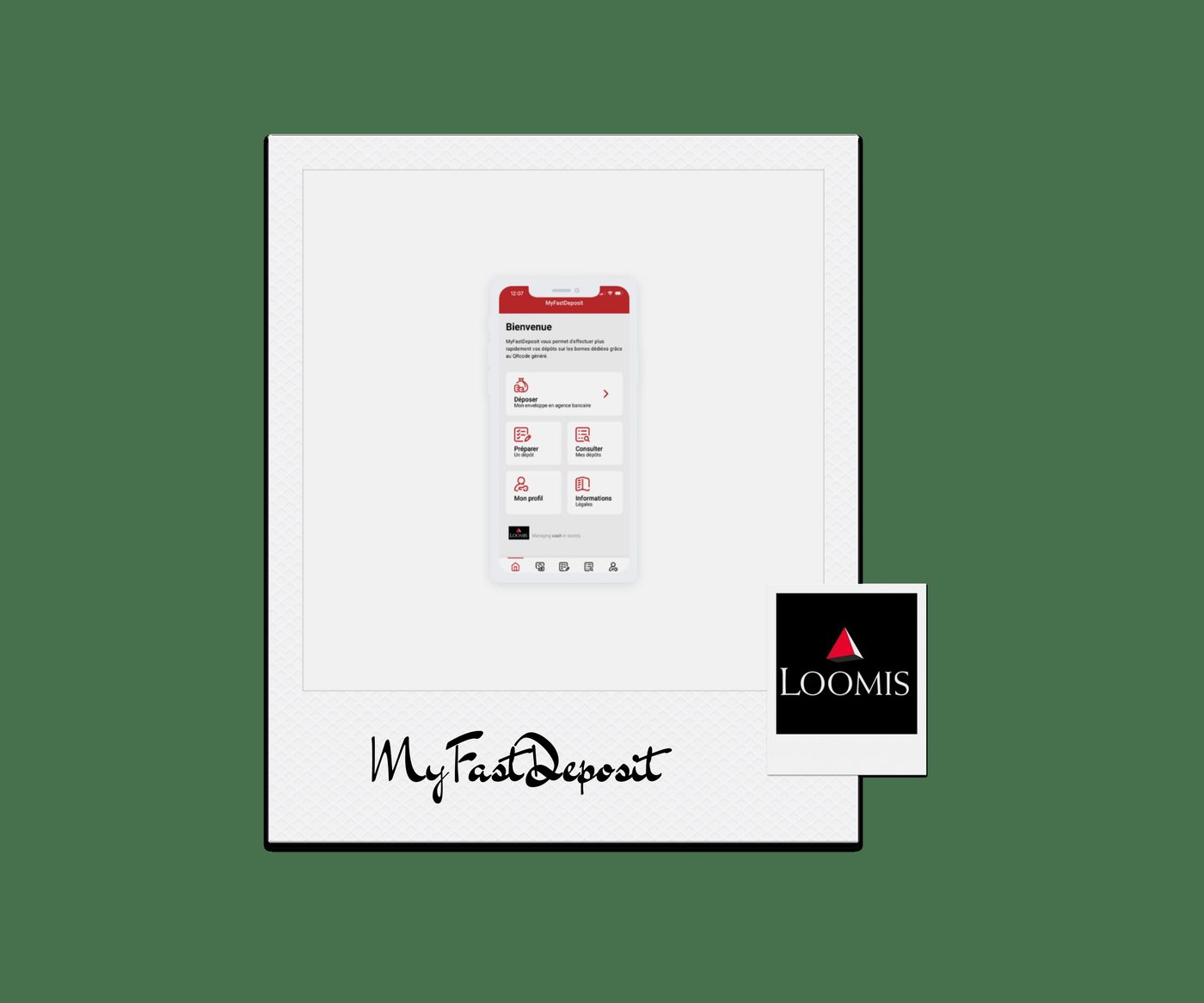 Écran du logiciel livré à Loomis